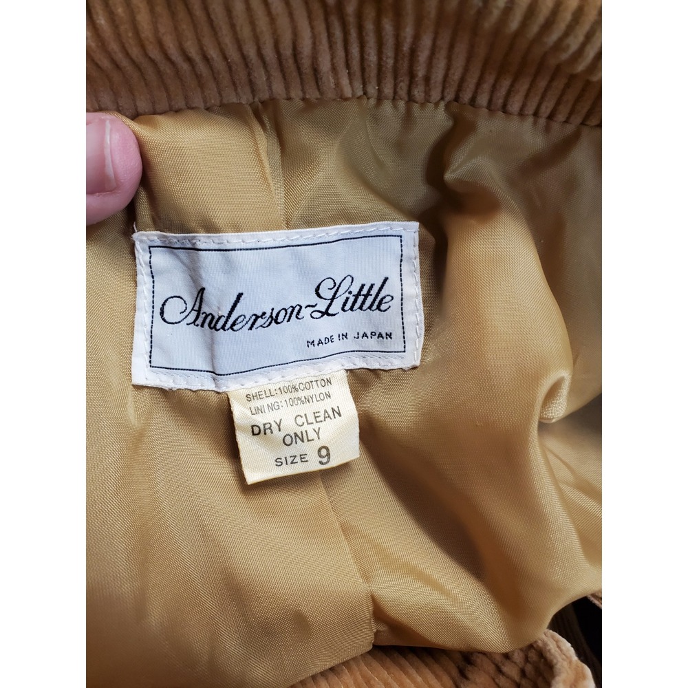 Vintage Tan Corduroy Jacket Blazer Women Small Boho Chic Retro Classic Festival - Picture 6 of 10